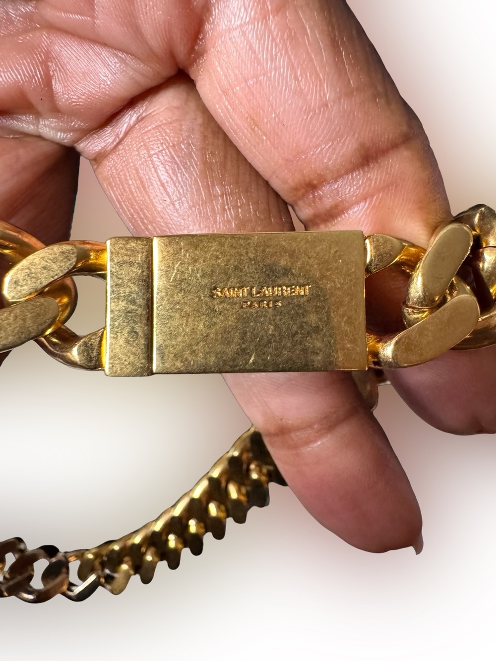 Saint Laurent Gold Link Collar Necklace - Picture 4 of 6